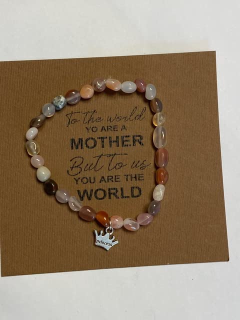 Bracelet of stones gift for mothers it comes with a gift card - Multi color