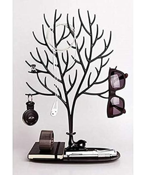 Tree Earrings Necklaces and Earrings Holder for Jewelry Display - Black