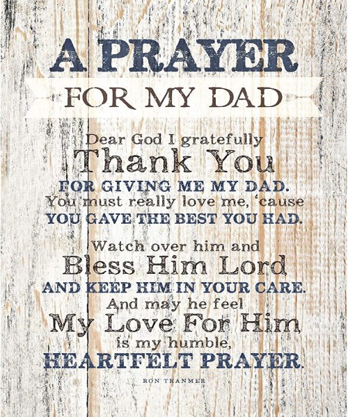 Wooden signboard for decoration and hanging on the wall for father 20x10 cm - Multi Color