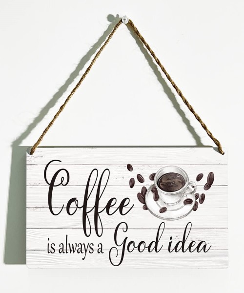 Wooden Sign for Home Coffee Corner 30×15 cm - multi color