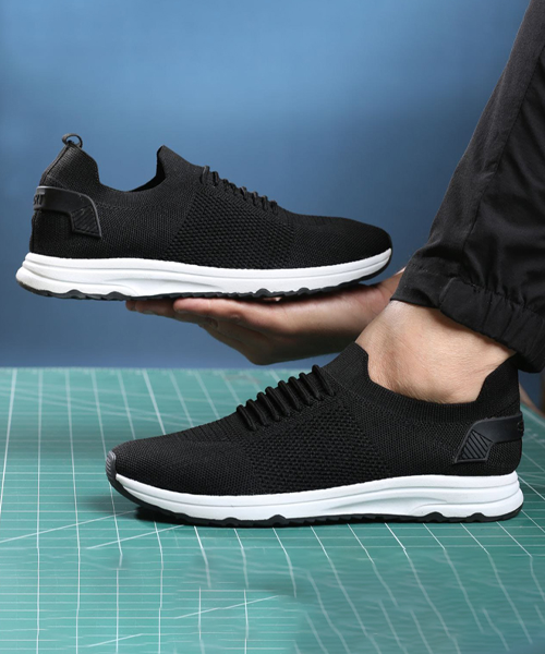 Sneakers Slip-on Socks shoes For Men - Black