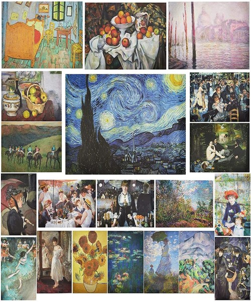بوسترات فنية ولوحات عالمية للديكور - 20 قطعة