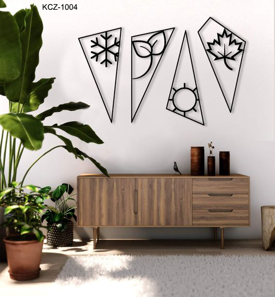 Metal Wall Art Decorative Hanging Four Elements 01