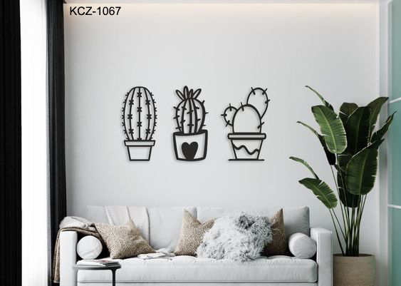 Metal Wall Art Decorative Hanging Cactus 02