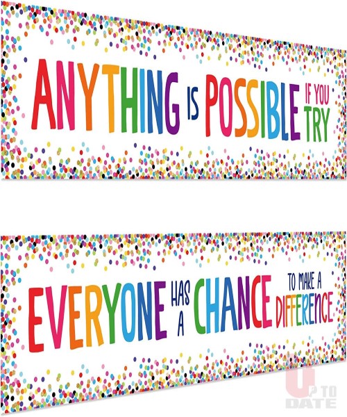 Motivational and positive Banner 2 Pieces - 120x30 CM