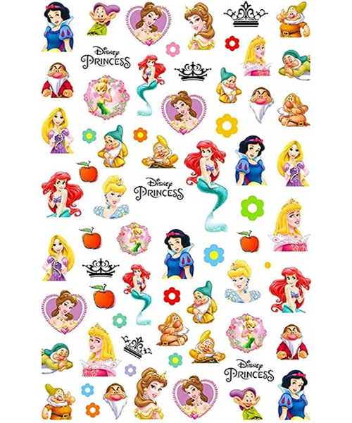 Nail art sticker shapes of Disney characters