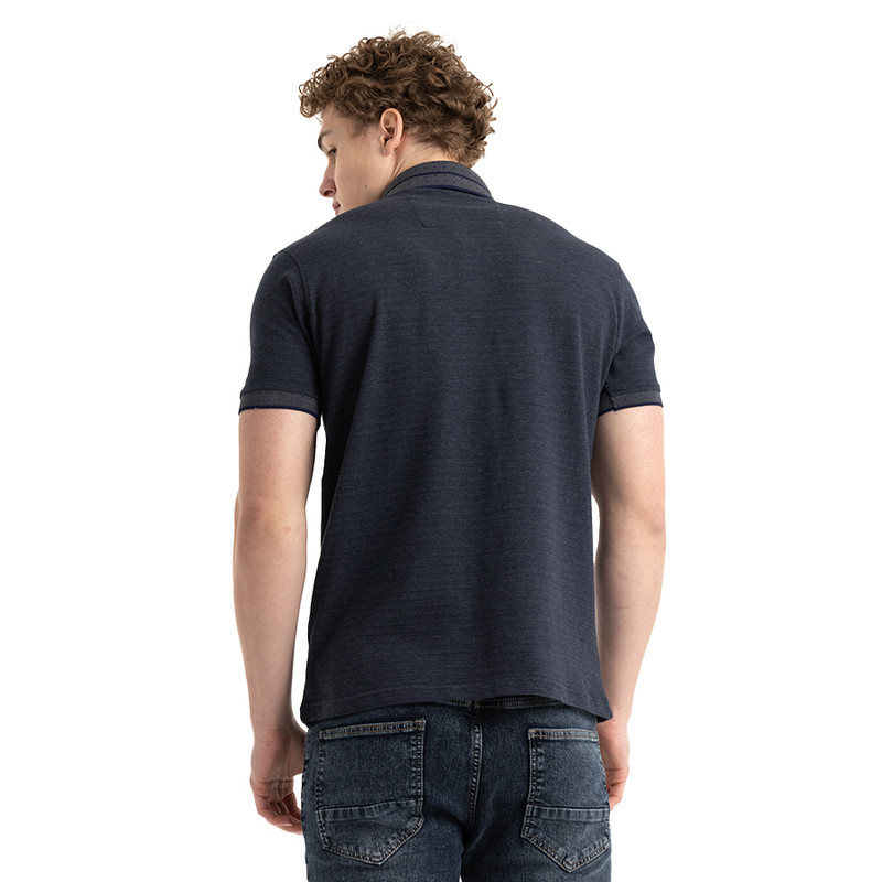 Clever Cotton Polo T-shirt For Men - Blue