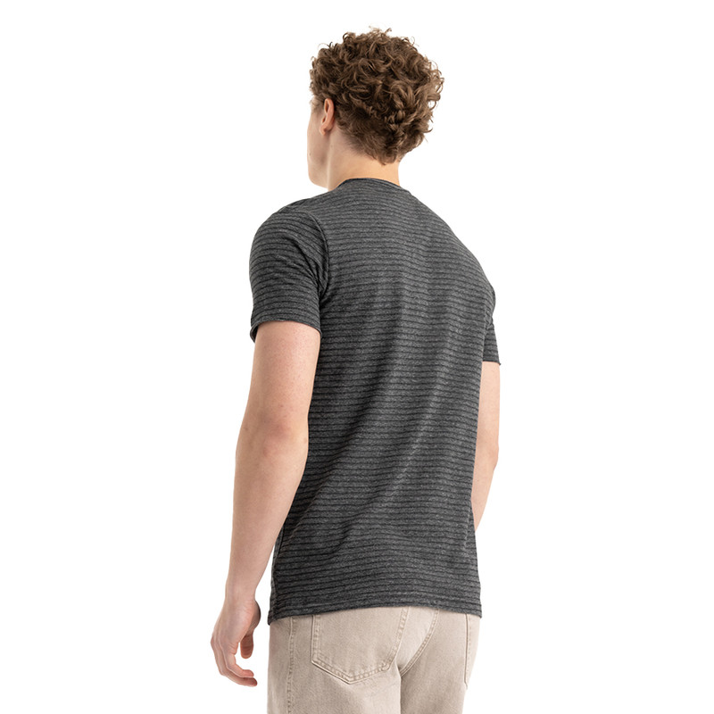 Clever Cotton T-Shirt Round Neck for Men - Black