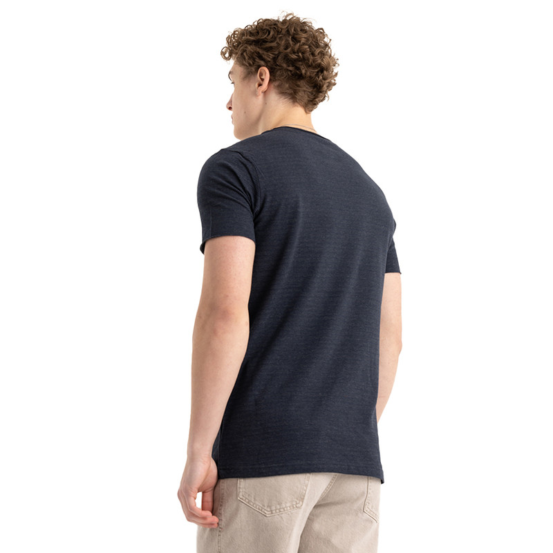 Clever Cotton T-Shirt Round Neck for Men - Blue