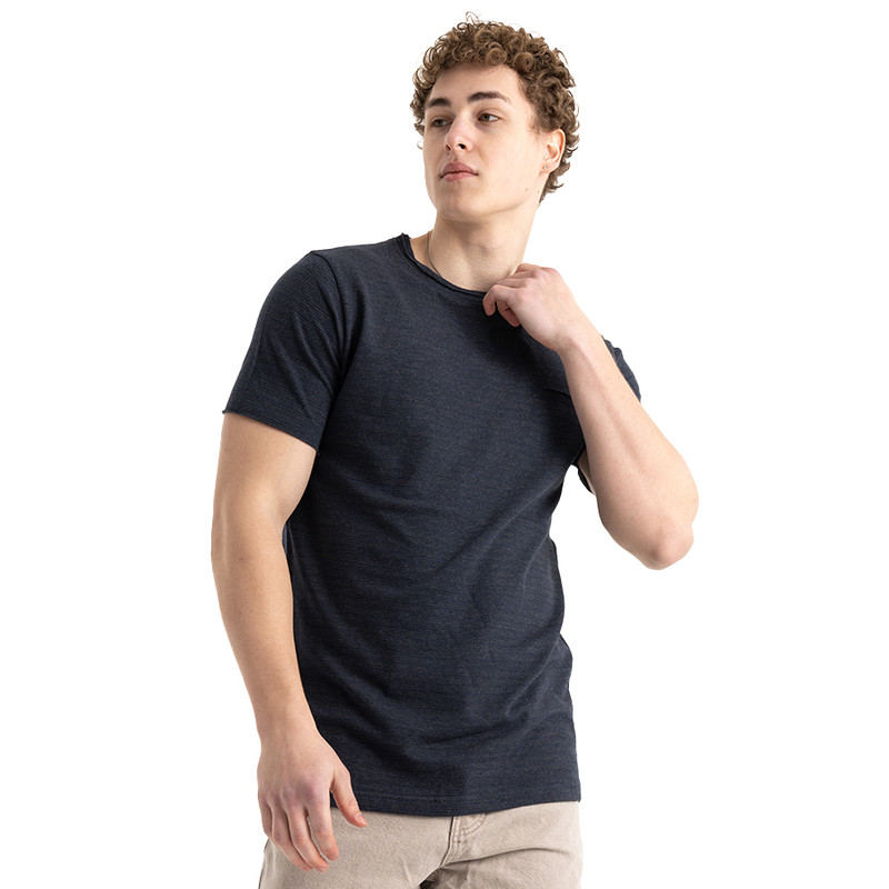 Clever Cotton T-Shirt Round Neck for Men - Blue