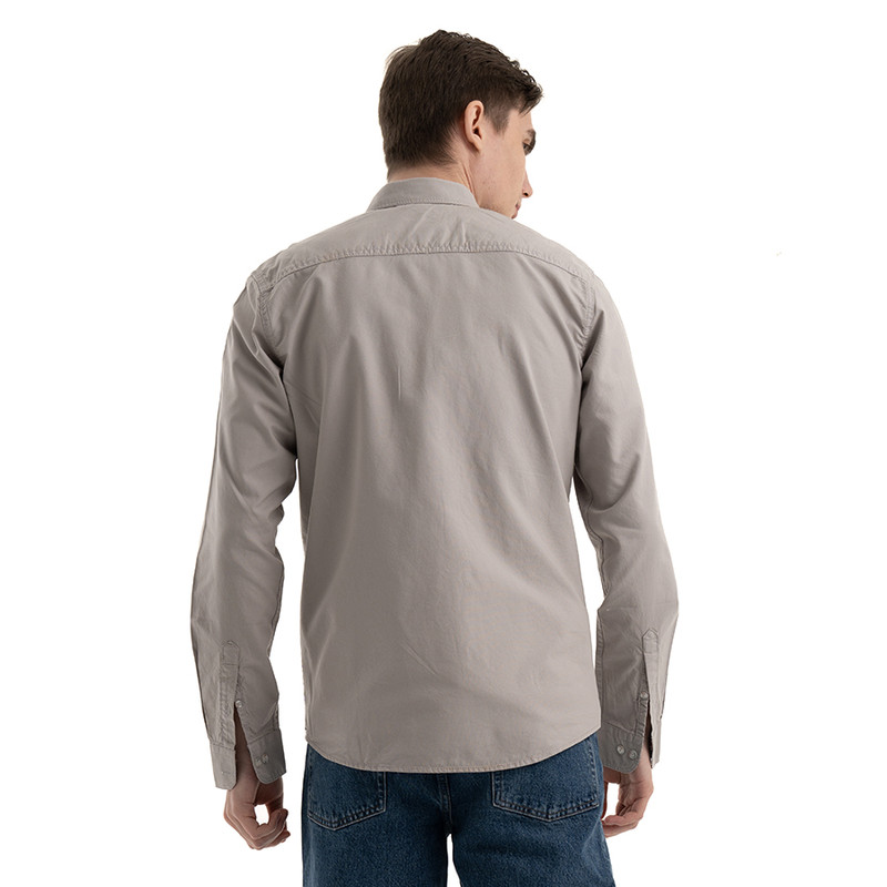 Clever Cotton Shirt For Men - Silver 