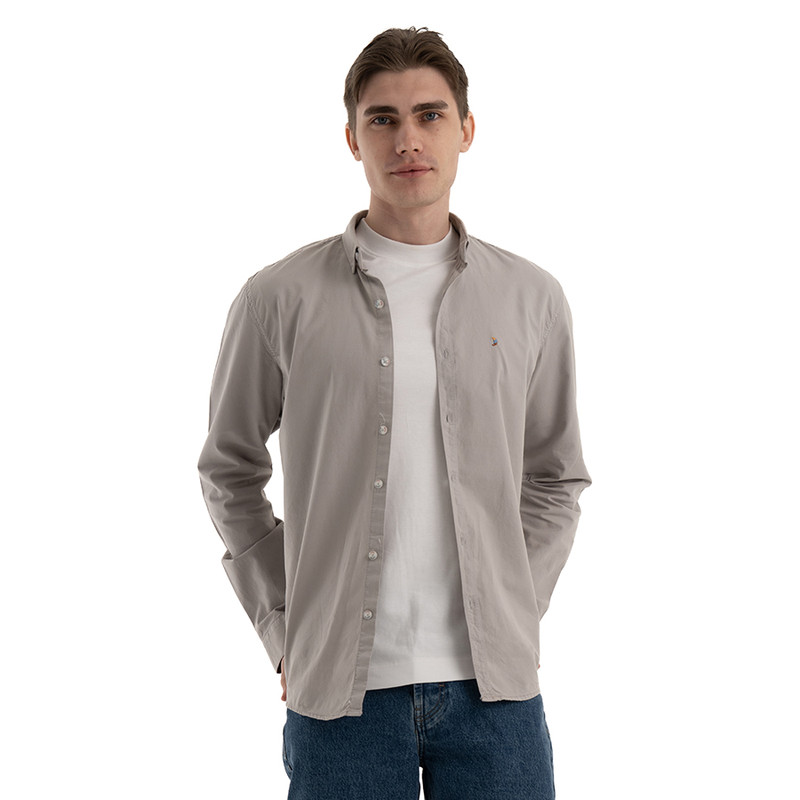 Clever Cotton Shirt For Men - Silver 