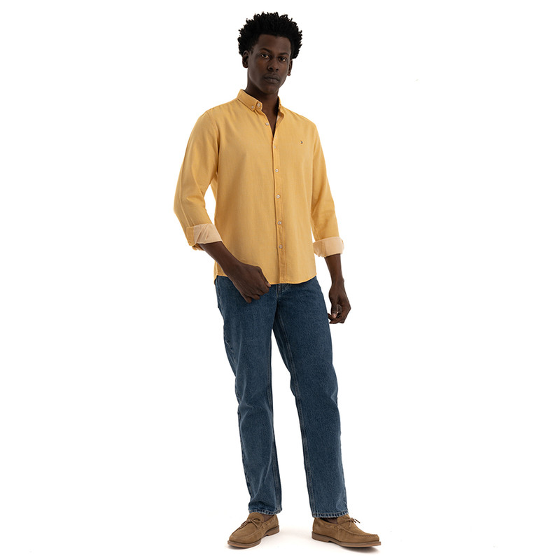 Clever Cotton Shirt For Men - Yellow 