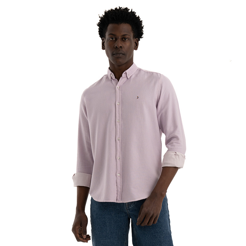 Clever Cotton Shirt For Men - Mauve 