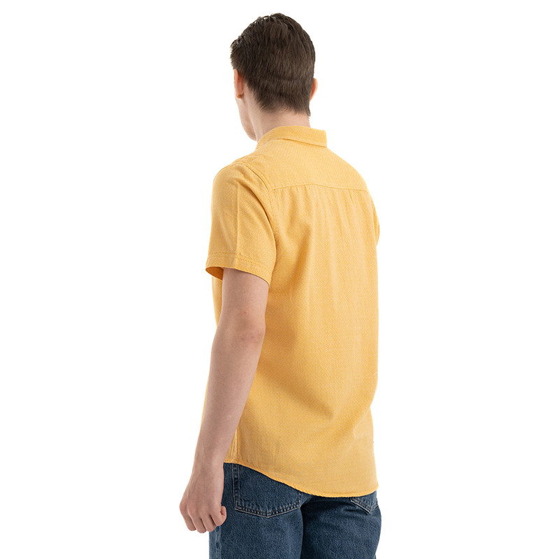  قميص قطن من كليفر للرجال - اصفر