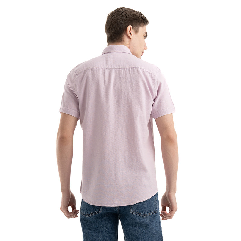 Clever Cotton Shirt For Men - Mauve 