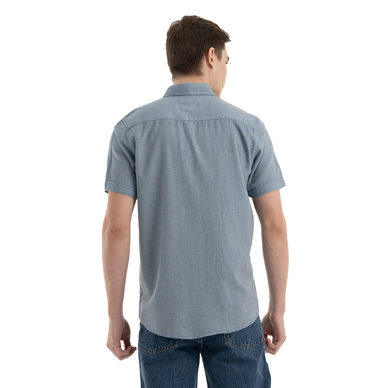 Clever Cotton Shirt For Men - Indigo 