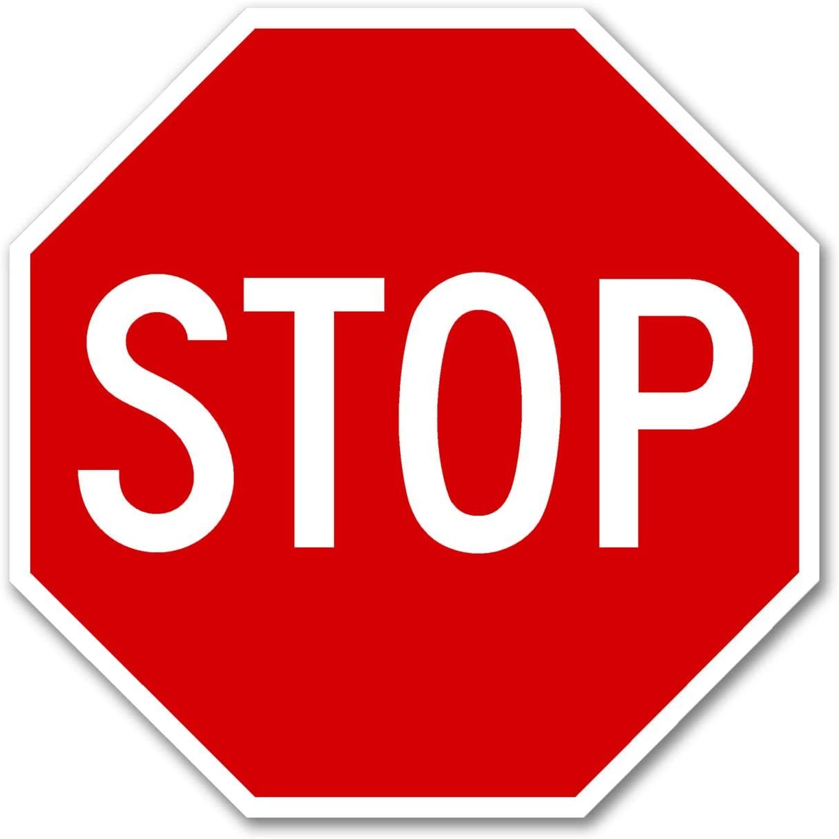 Stop sign - Red White