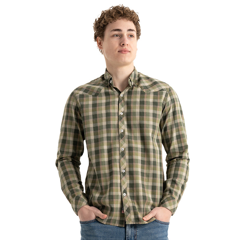 Clever Cotton Shirt For Men - Green