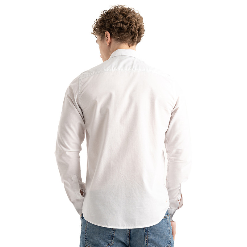 Clever Cotton Shirt For Men - White