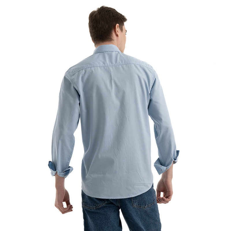 قميص قطن من كليفر للرجال - ازرق فاتح