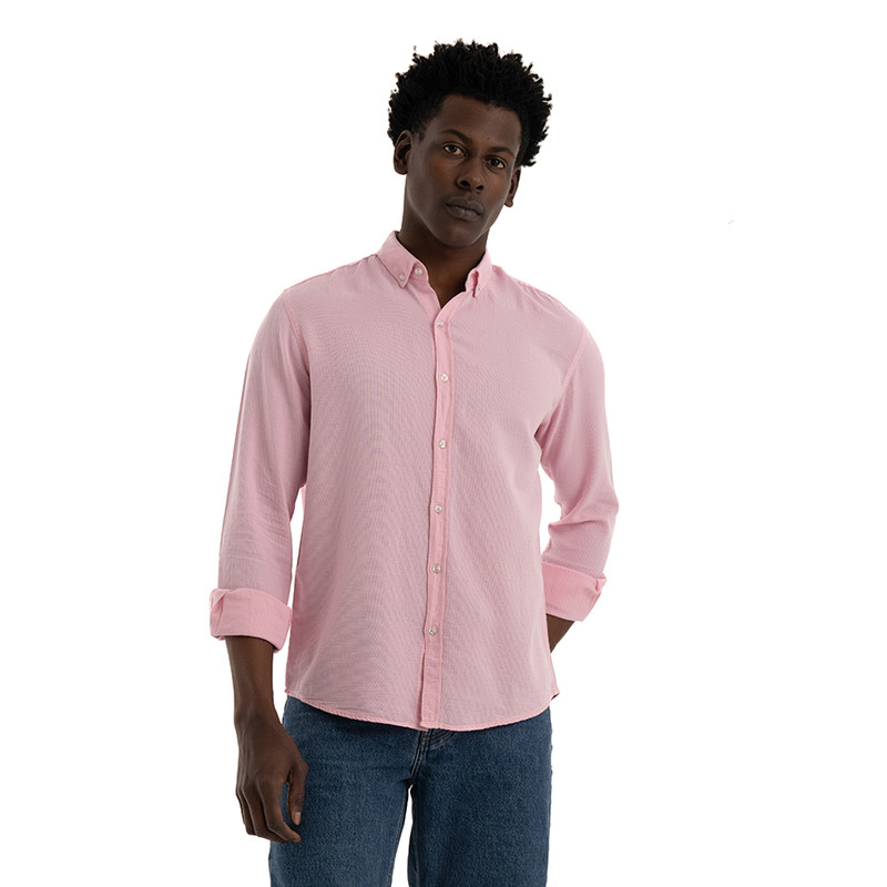 Clever Cotton Shirt For Men - Pink