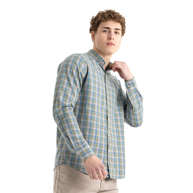 Clever Cotton Shirt For Men - khaki