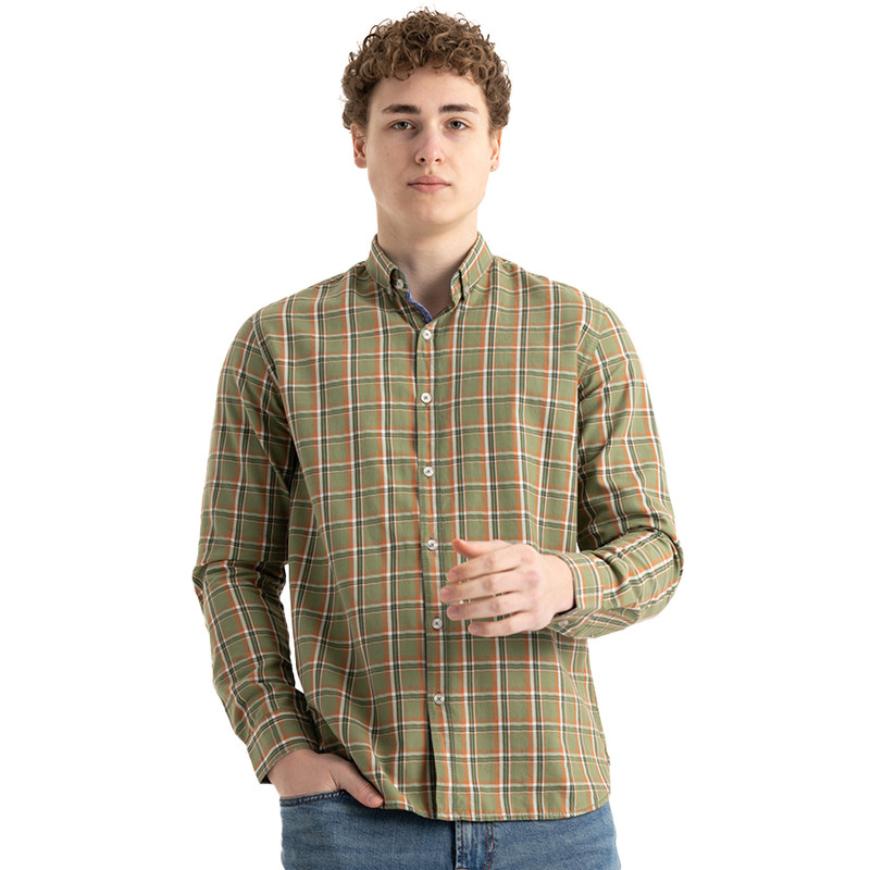 Clever Cotton Shirt For Men - Green