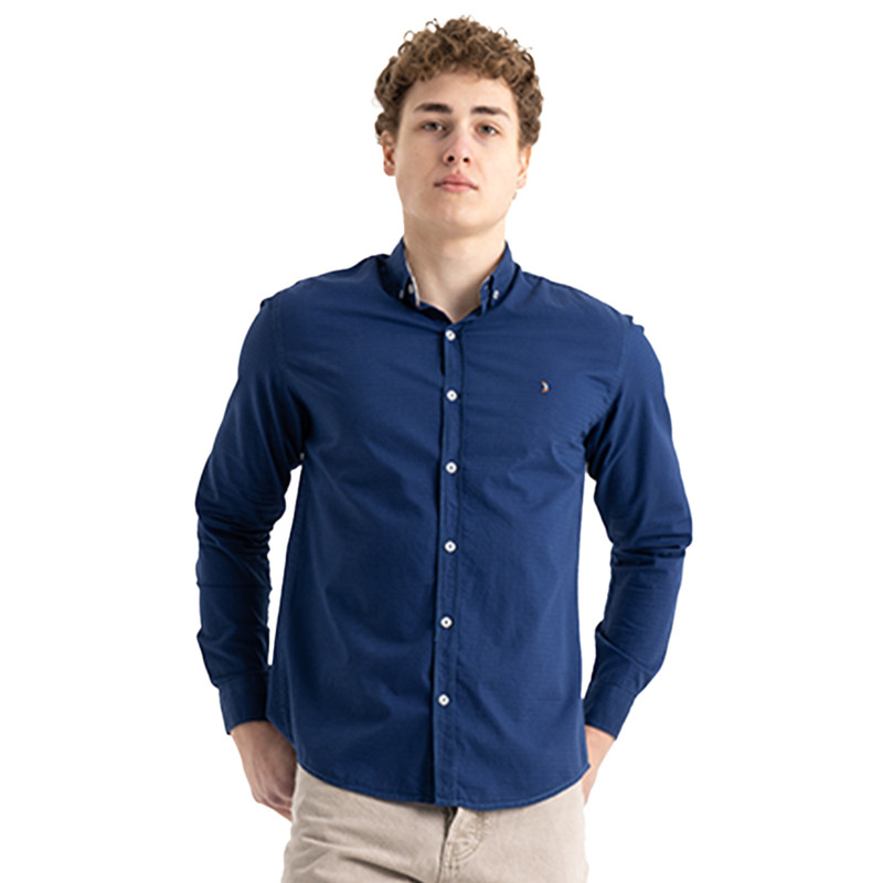 Clever Cotton Shirt For Men - Blue