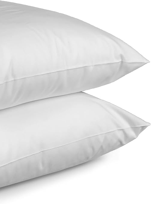 Cotton Pillowcase Cover Set 2 Pieces 50 × 70 Cm - White