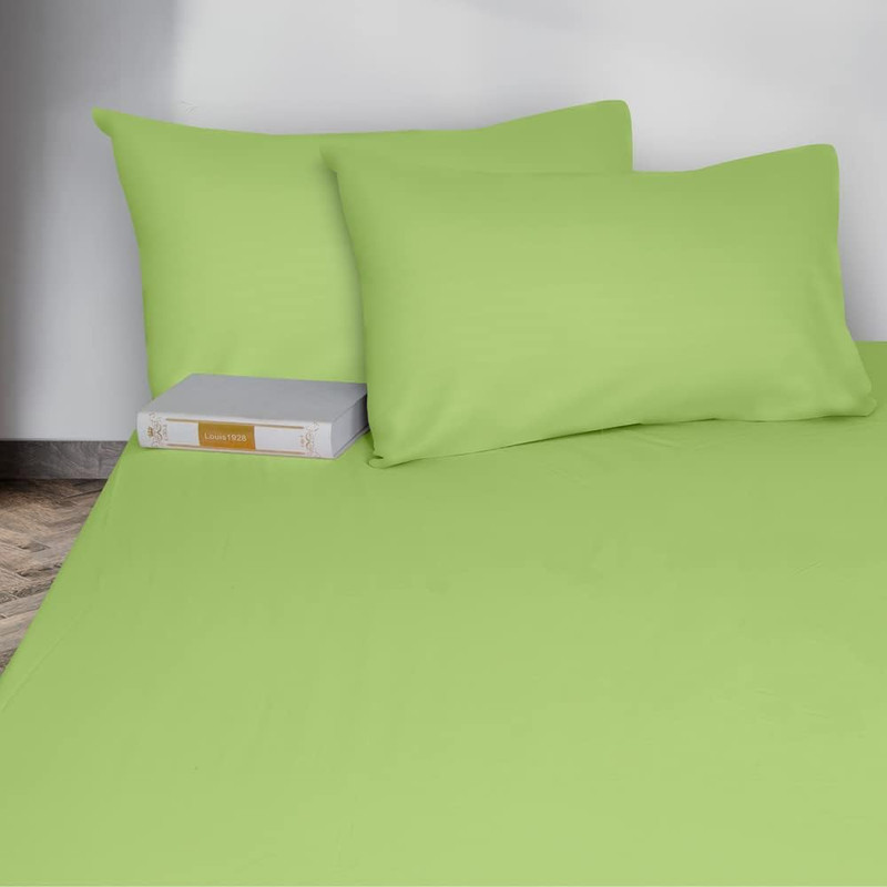 Cotton Pillowcase Cover Set 2 Pieces 50 × 70 Cm - Phosphoric Green