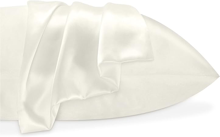 Satin Pillowcase Cover Set 2 Pieces 50 × 70 Cm - Off - White