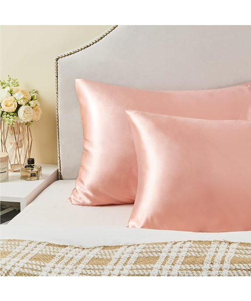 Satin Pillowcase Cover Set 2 Pieces 50 × 70 Cm - Rose