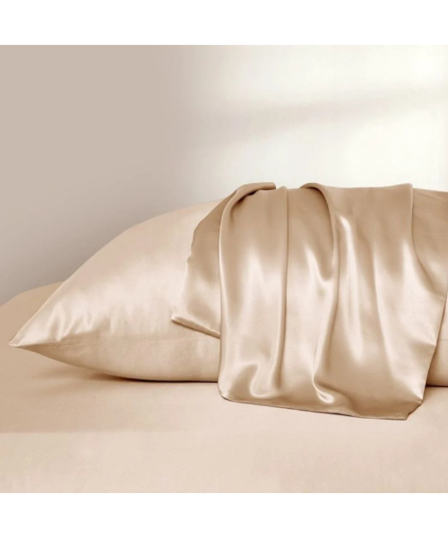 Satin Pillowcase Cover Set 2 Pieces 50 × 70 Cm - Gold