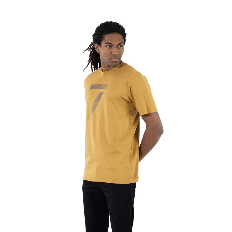 CLEVER Cotton T-Shirt Short Sleeve For Men - Camel