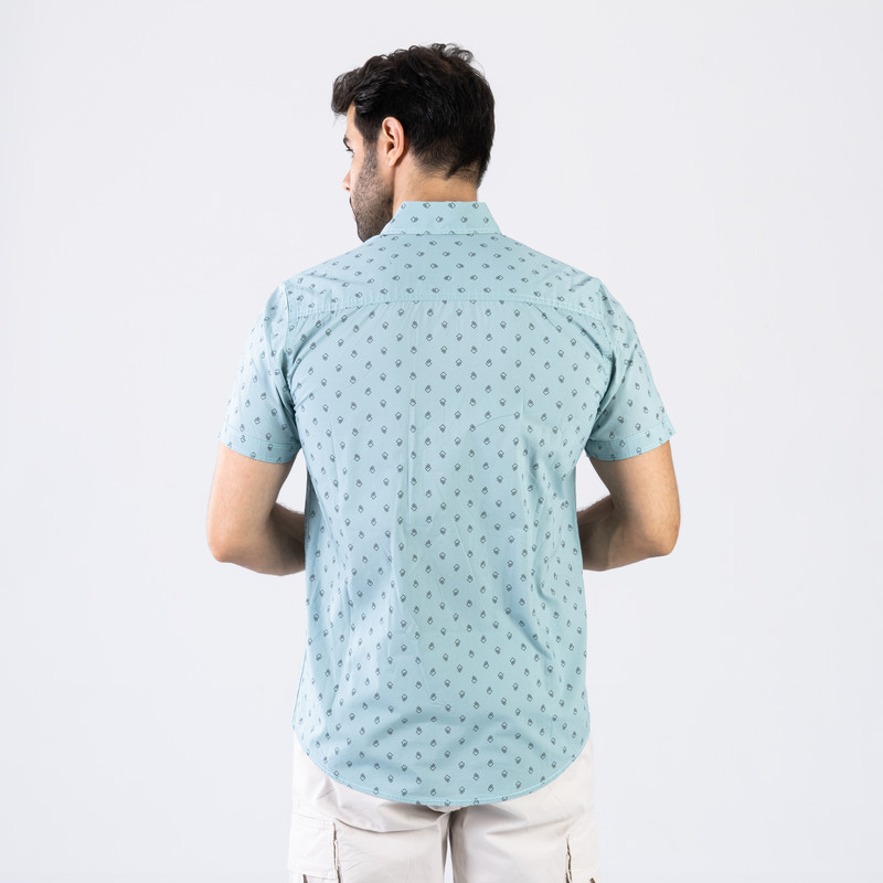 CLEVER Cotton Shirt Short Sleeve For Men - Genzary