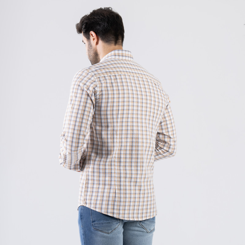 CLEVER Cotton Shirt Full Sleeve For Men - Off White