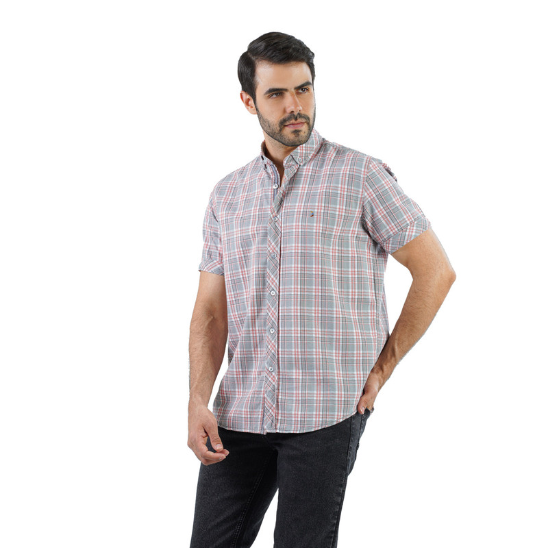 CLEVER Cotton Shirt Short Sleeve For Men - White