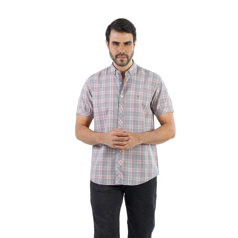 CLEVER Cotton Shirt Short Sleeve For Men - White