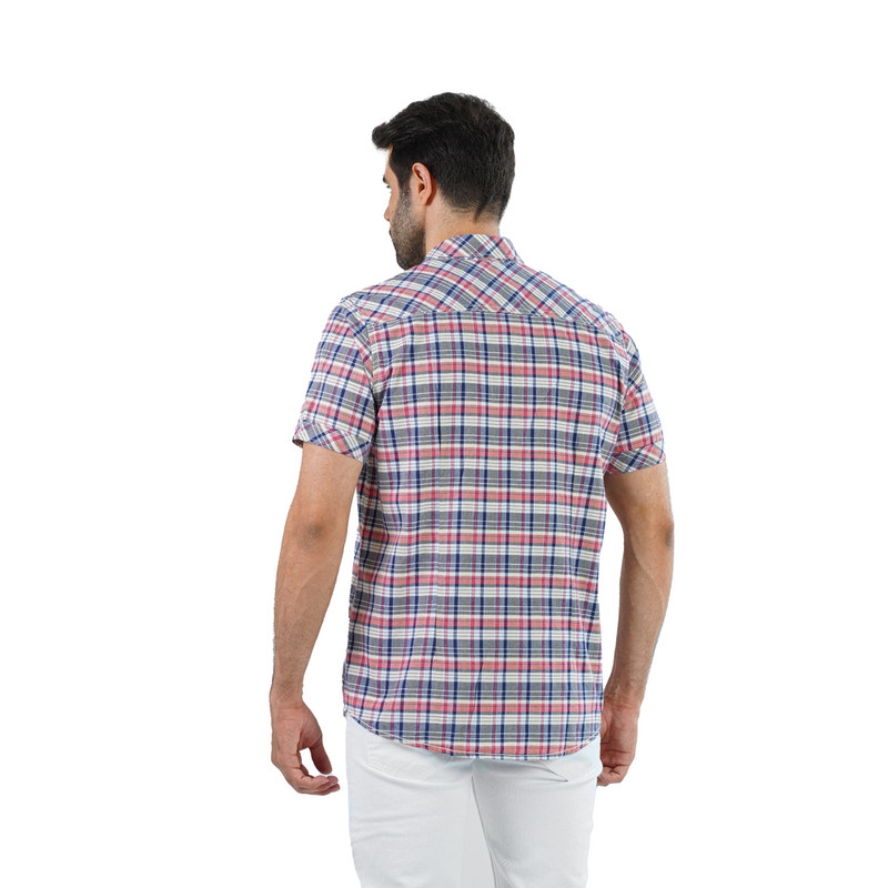 CLEVER Cotton Shirt Short Sleeve For Men - Taupe