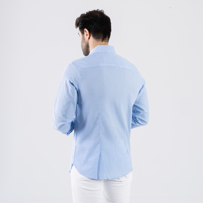 CLEVER Cotton Shirt Full Sleeve For Men - Baby Blue