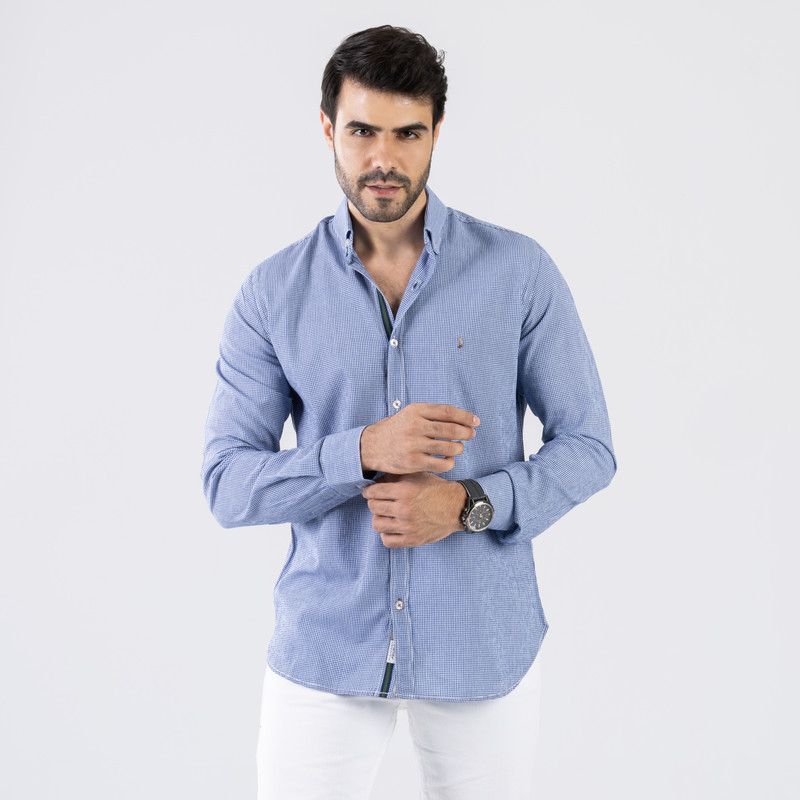 CLEVER Cotton Shirt Full Sleeve For Men - Blue
