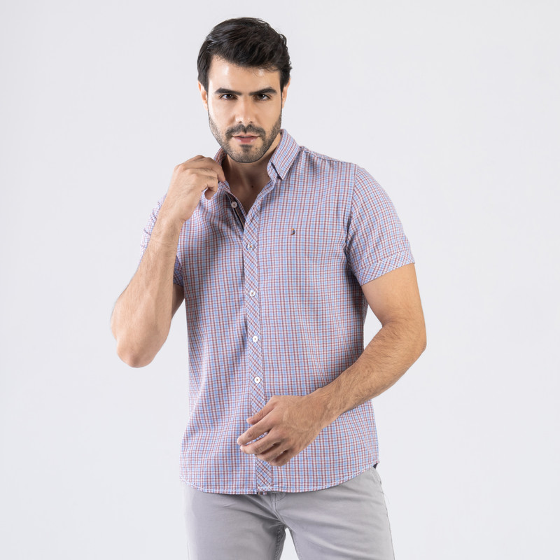 CLEVER Cotton Shirt Full Sleeve For Men - Burgundy