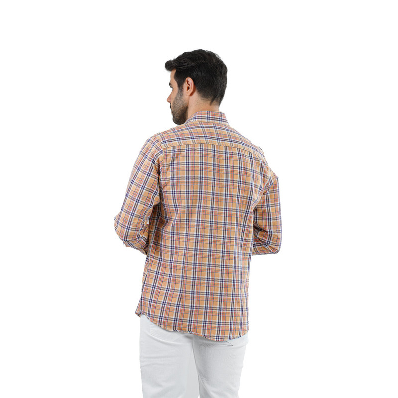 CLEVER Cotton Shirt Full Sleeve For Men - Caffee