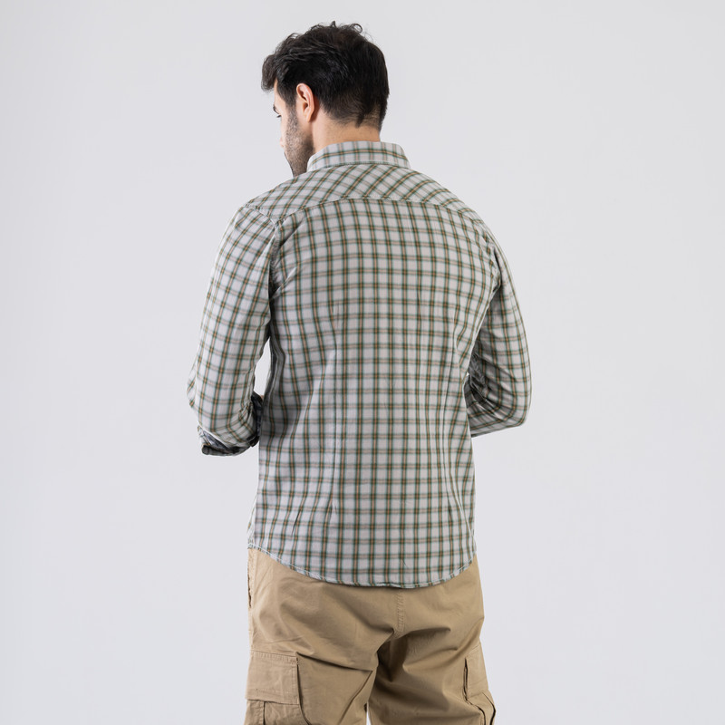 CLEVER Cotton Shirt Full Sleeve For Men - Green