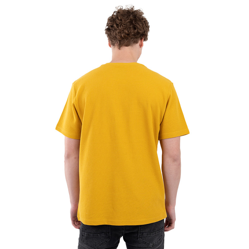 CLEVER Cotton T-Shirt Short Sleeve For Men - Mustard