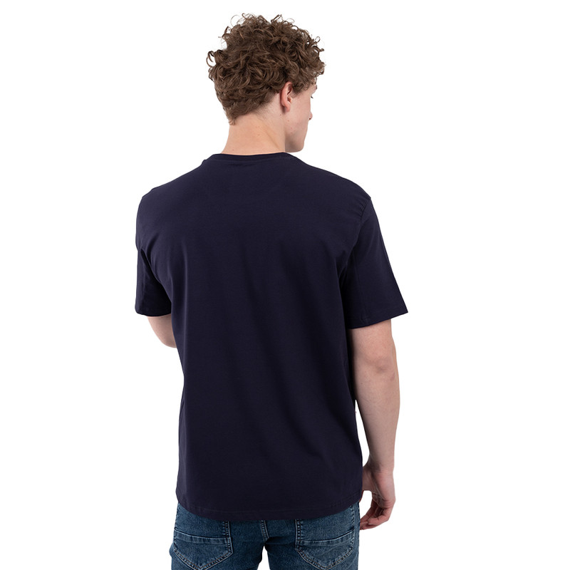 CLEVER Cotton T-Shirt Short Sleeve For Men - Navy Blue