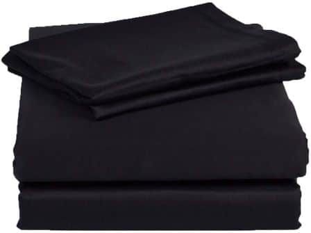 Cotton Solid Bed Sheet 90 Cm - Black