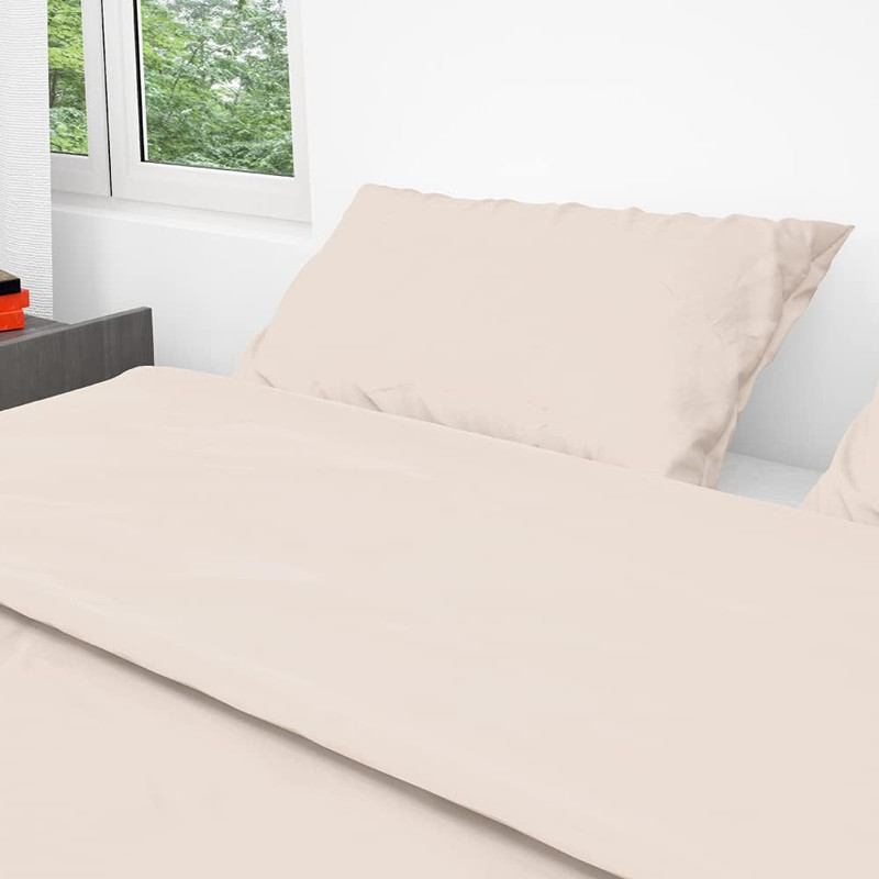 Cotton Solid Bed Sheet 90 Cm - Beige