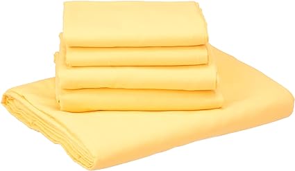 Cotton Solid Fitted Bed Sheet 90 Cm - Yellow